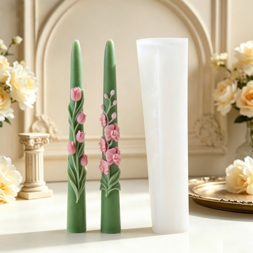 Orchid Phalaenopsis - 긴 막대 꽃 모양 테이퍼 양초