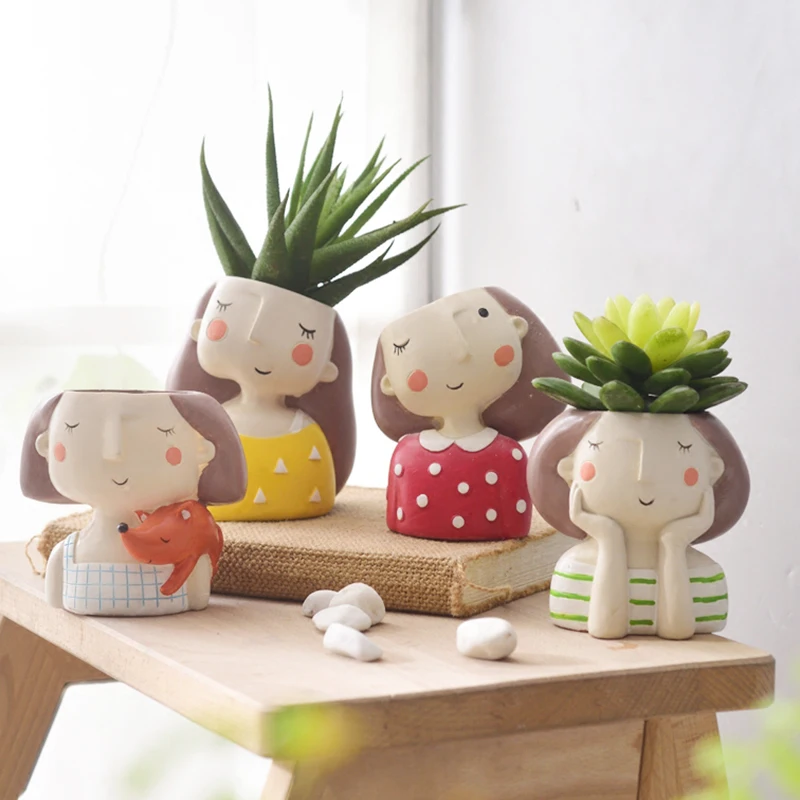 Cactus Mix Pot - 다육 선인장 사랑스러운 소녀 화분, 소녀