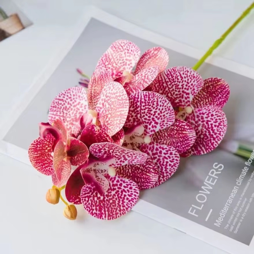 3D 인공 꽃 플라스틱 나비 난초 홈 꽃병 테이블 장식 - Orchid Phalaenopsis 리뷰 및 가격