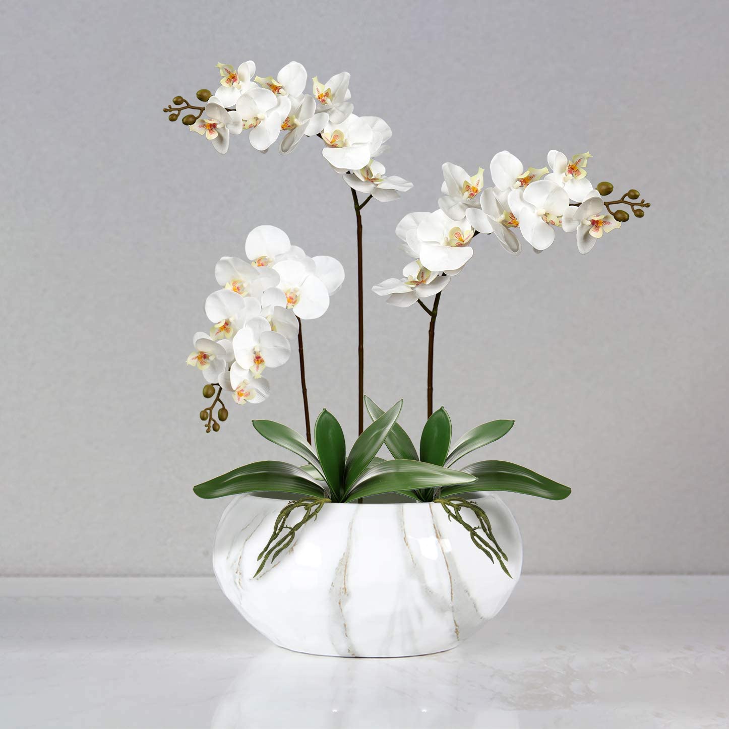 인공 호접란 잎, 리얼 라텍스 터치 식물 배열, 가짜  - Orchid Phalaenopsis 리뷰 및 가격