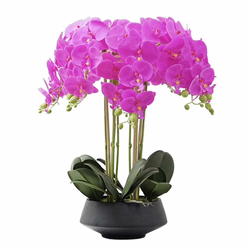 인공 화분에 심은 실크 재질의 진짜같은 페라놉시스(나비 - Orchid Phalaenopsis 리뷰 및 가격