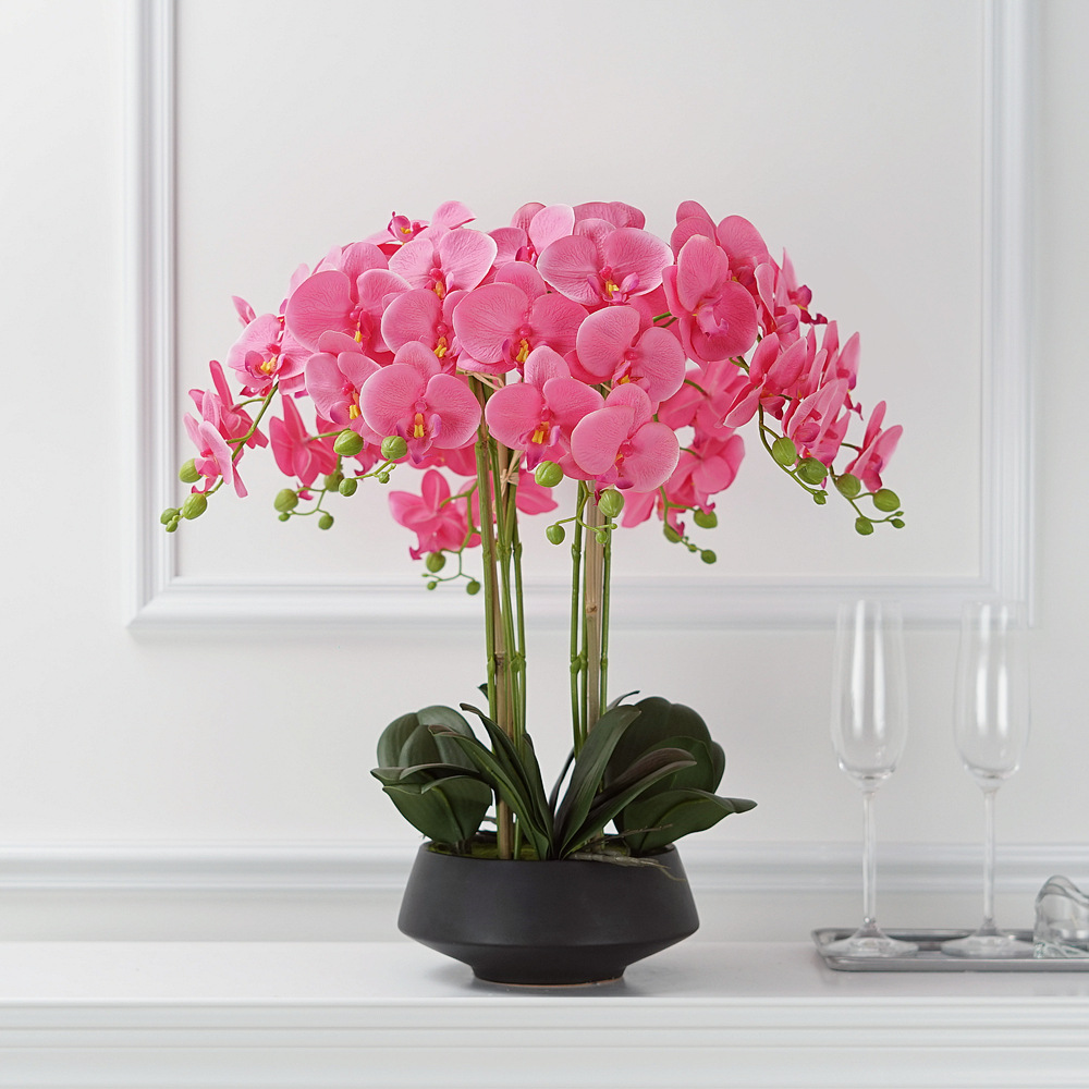 인공 화분에 심은 실크 재질의 진짜같은 페라놉시스(나비 - Orchid Phalaenopsis 리뷰 및 가격