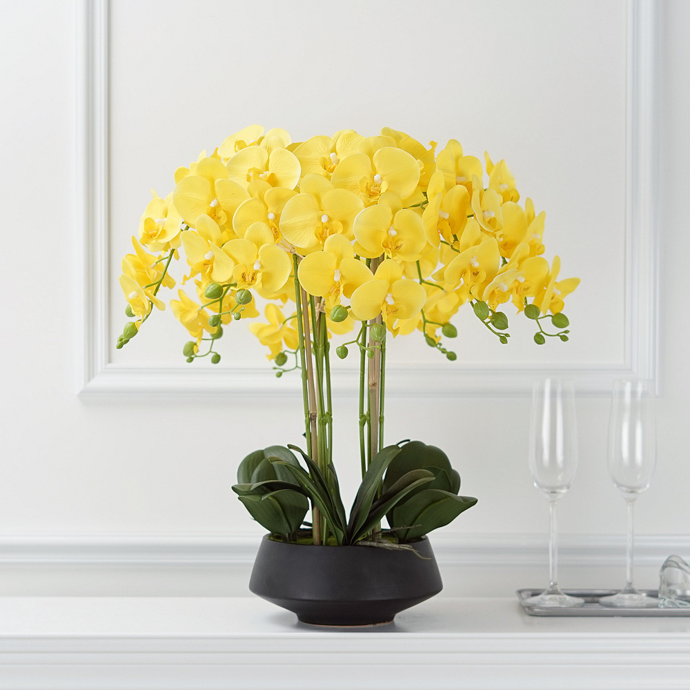 인공 화분에 심은 실크 재질의 진짜같은 페라놉시스(나비 - Orchid Phalaenopsis 리뷰 및 가격