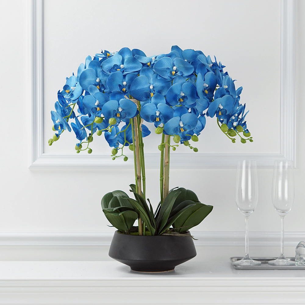 인공 화분에 심은 실크 재질의 진짜같은 페라놉시스(나비 - Orchid Phalaenopsis 리뷰 및 가격