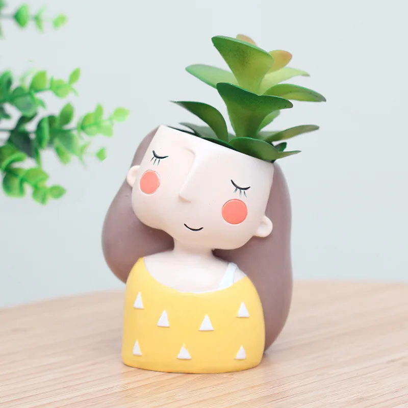 다육 선인장 사랑스러운 소녀 화분, 소녀 초상화 화분, - Cactus Mix Pot 리뷰 및 가격