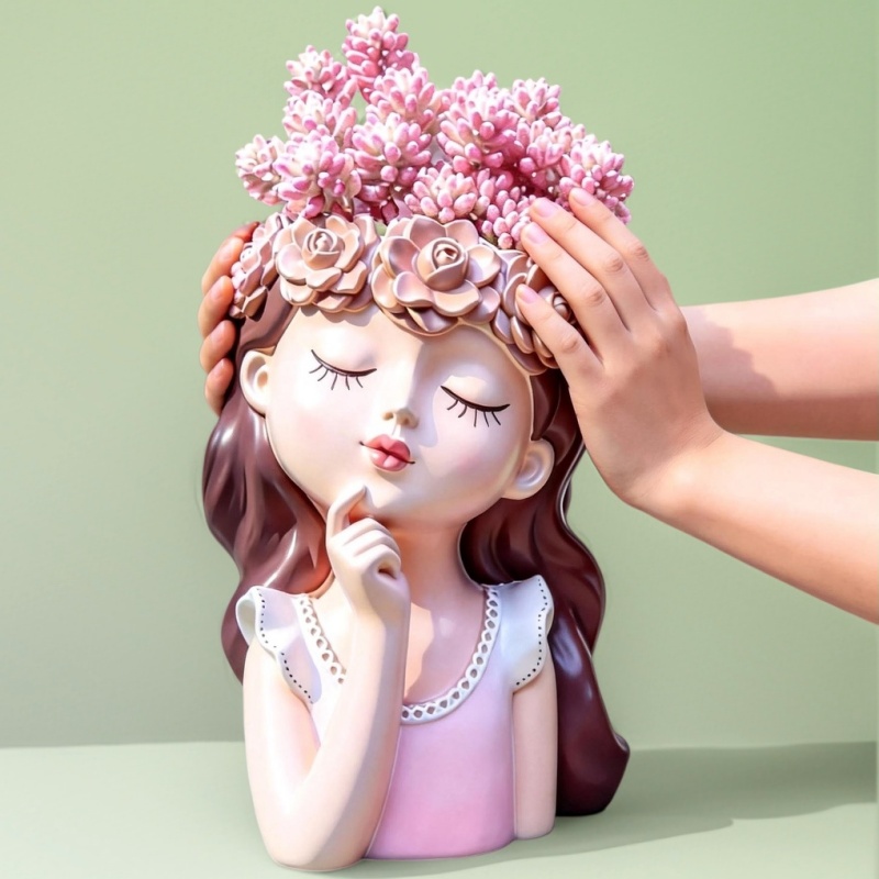 대형 요정 소녀 화분 실리콘 몰드, 선인장 및 다육식물 - Cactus Mix Pot 리뷰 및 가격